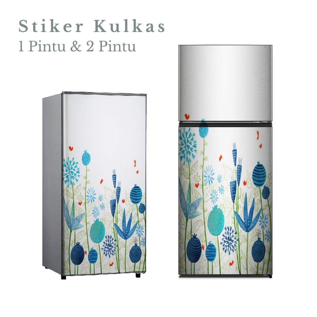 Stiker Kulkas 1 Pintu dan 2 Pintu motif Minimalist kode MT-50 - FM