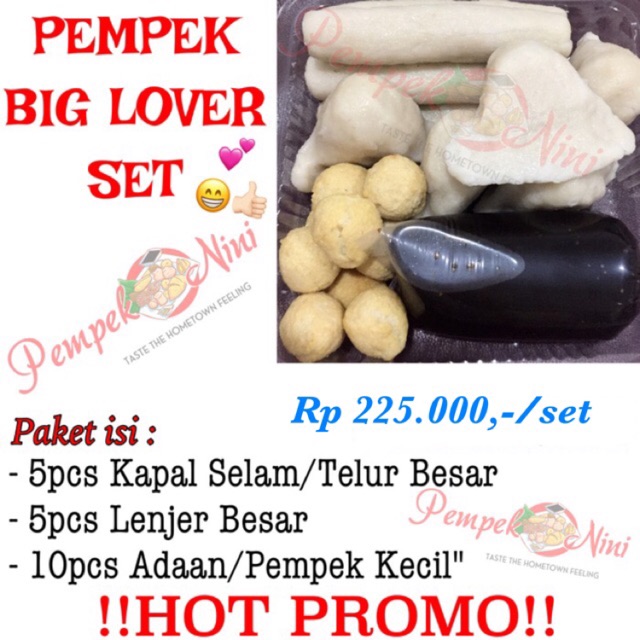 

Pempek Big Lover Set Asli Ikan Tenggiri Palembang (Pempek Nini)