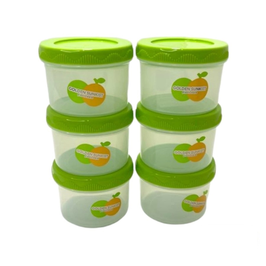 Toples Bulat Kecil TBK-1123 Golden Sunkist / Toples Sambal / Kosmetik / Wadah Tempat Bumbu Dapur