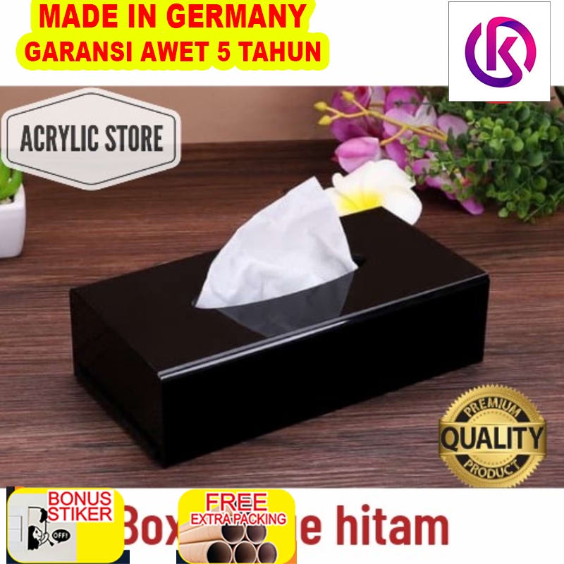 

Grosir Akrilik Kotak Tissue / Tempat tissue /tissue dispenser - Hitam