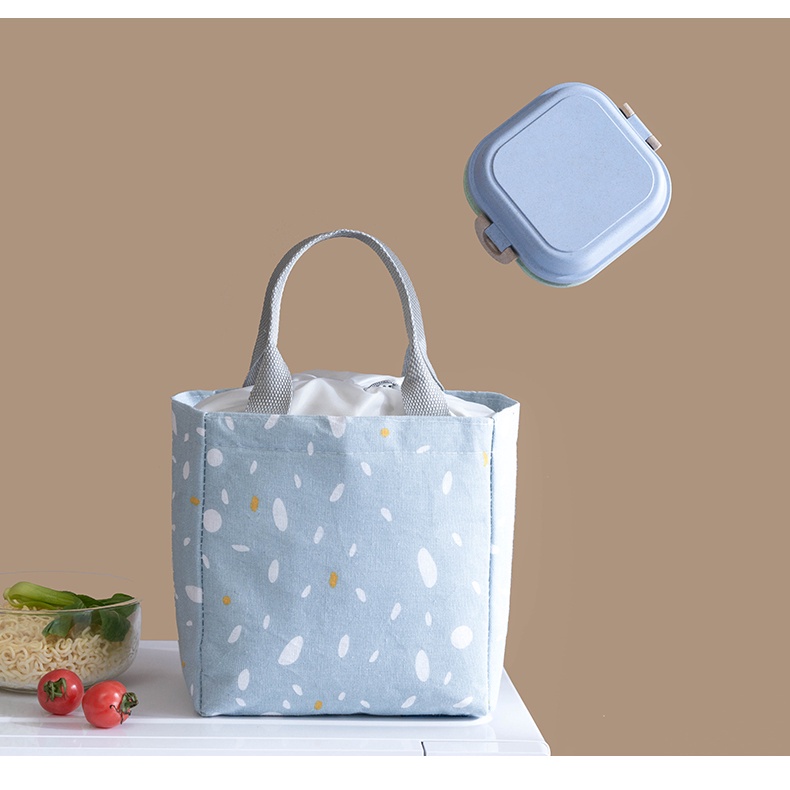 ☀ Sunly ☀ A164 Tas Bekal Motif Pattern Lunch Cooler Bag Salur Makanan Aluminium Kotak Makan Import