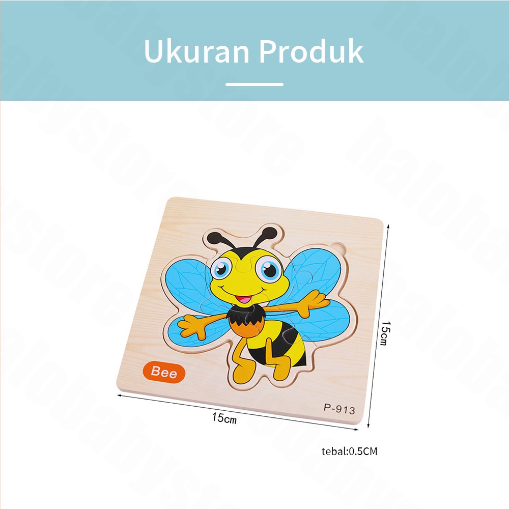 Halobaby Puzle Kayu Edukasi Anak / Jigsaw Mainan Edukasi Anak/Mainan Puzzle Kayu Anak/Wooden Toys