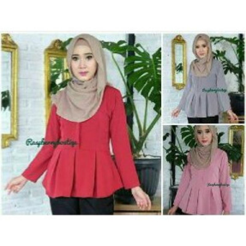 Berry top atasan wanita fashion remaja