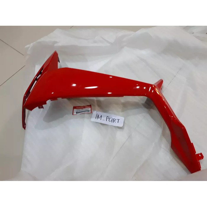 Ori AHM Cover Tebeng Sayap Kiri New Supra X 125 Fi Merah 64450-K41-N00ZA