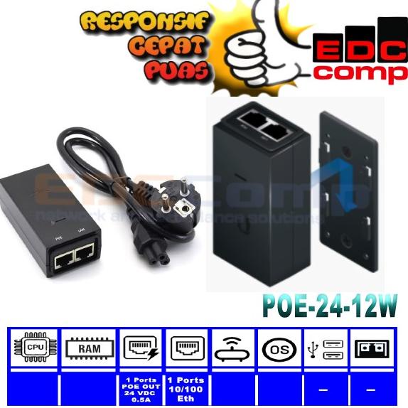 Ubnt Ubiquiti Poe-24-12W / Poe 24V 0.5A Poe Adaptor