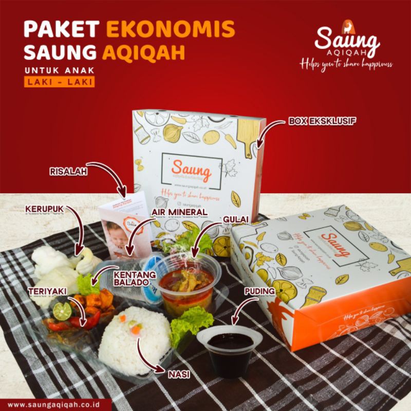 

PAKET EKONOMIS AQIQAH ANAK LAKI-LAKI 100 BOX