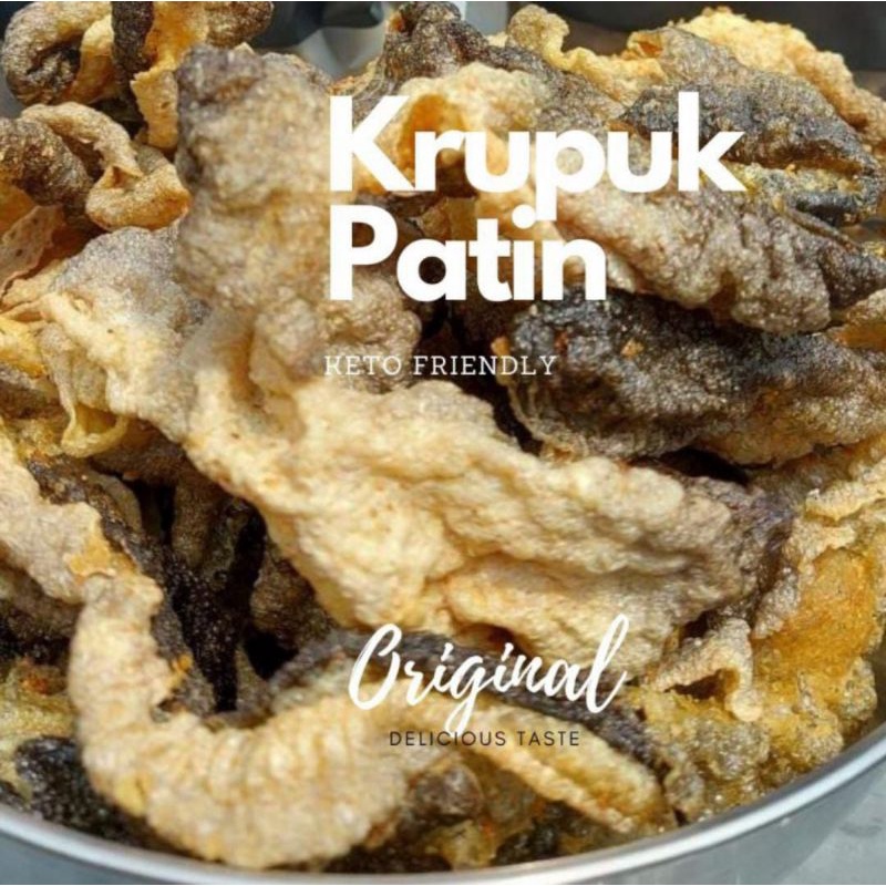 

Kerupuk kulit ikan Patin 2 varian original dan pedas