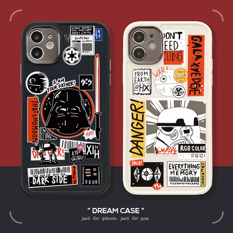 2021 Newest Star Wars Metal Plating Square Phone Case