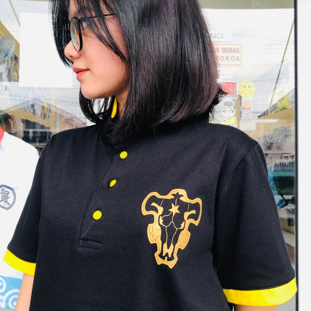 Kaos Polo Black Clover Blackbull Gold Anime