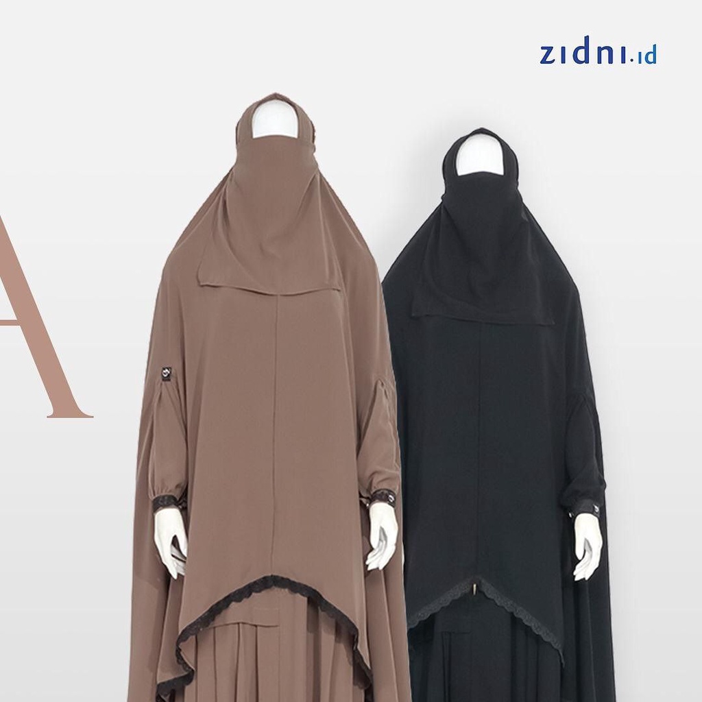 Naira Set | Gamis Jilbab Satu Set | Zidni Sunnah