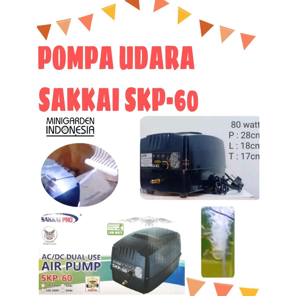 SAKKAI PRO SKP-60 AIR PUMP AC / DC AERATOR POMPA UDARA HIBLOW ACDC