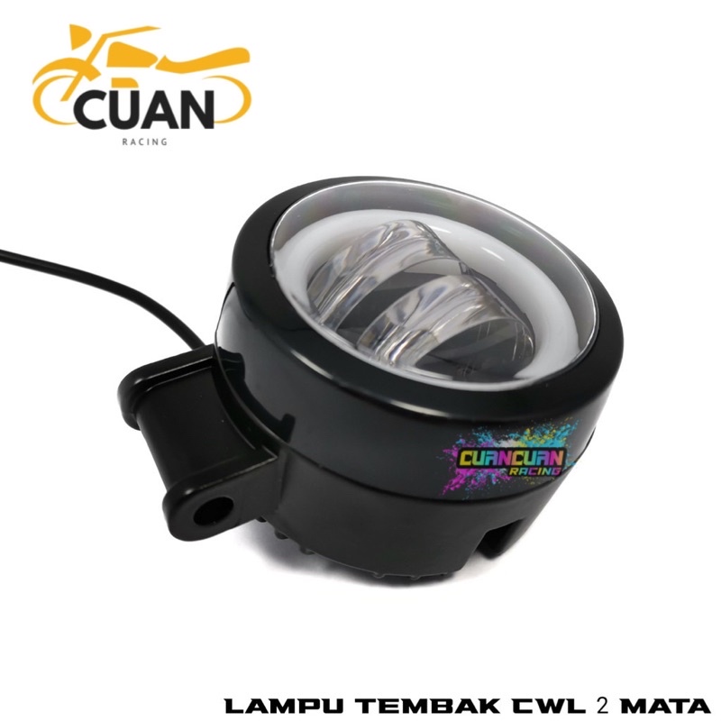 Lampu Tembak Sorot LED MT Star CWL 2 Mata Lensa 4D CREE Angel Eye Bulat Round MT Star