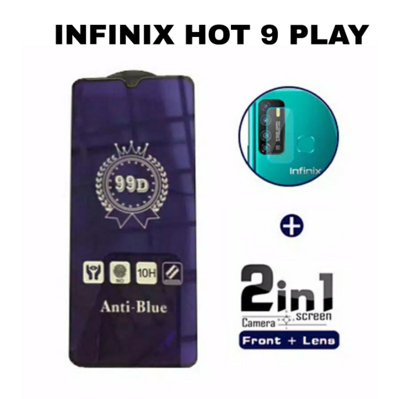 Tempered Glass Blue INFINIX NOTE  11s 11 Pro 11 NFC  8 10 10 Pro 7 HOT 11s NFC 10 10 9 11 Play ZERO 8 Anti Radiasi Lens Kamera