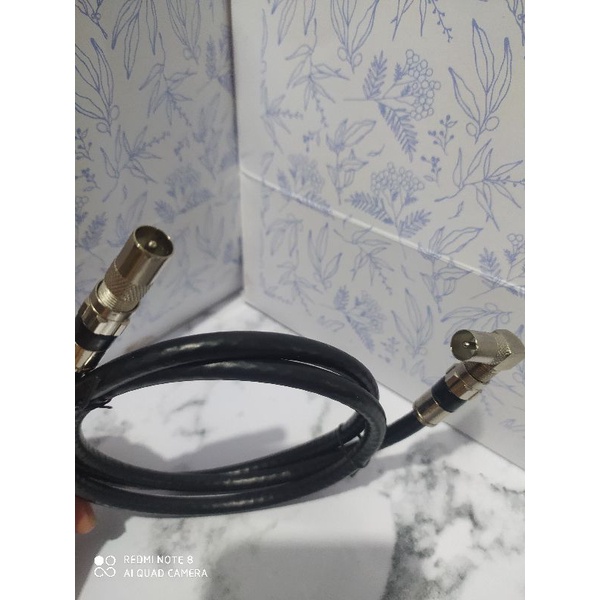 KABEL ANTENA TV 1 METER  JACK COMPRESSION MALE TO MALE