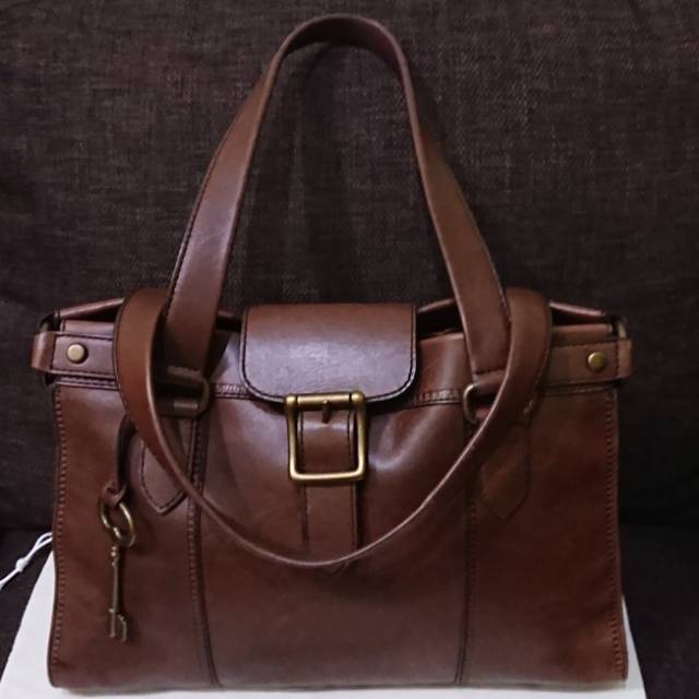 SOLD---Fossil VRV Satchel espresso