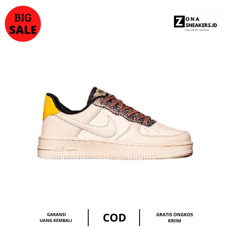 NIKE AIR FORCE 1 FOSSIL CREAM YELLOW || SEPATU NIKE 100% ORIGINAL