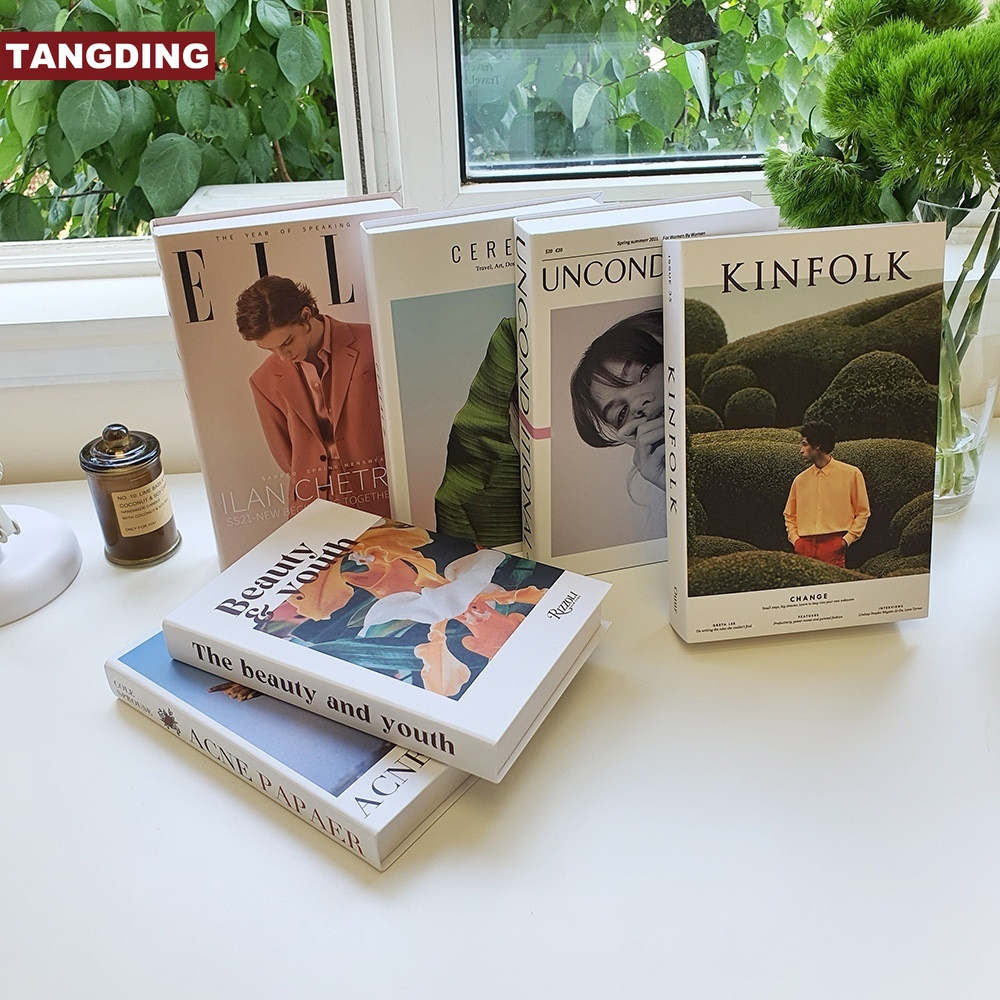 【COD Tangding】Decorate Fake Book INS Style Simple Fashion Character Model Room Home Hotel Study Cafe Posing Simulation Book