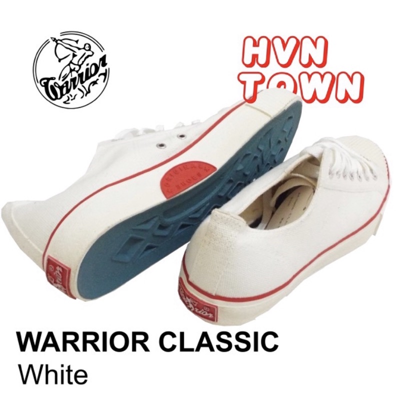 Jual Sepatu Warrior Classic Lowcut - White | Shopee Indonesia