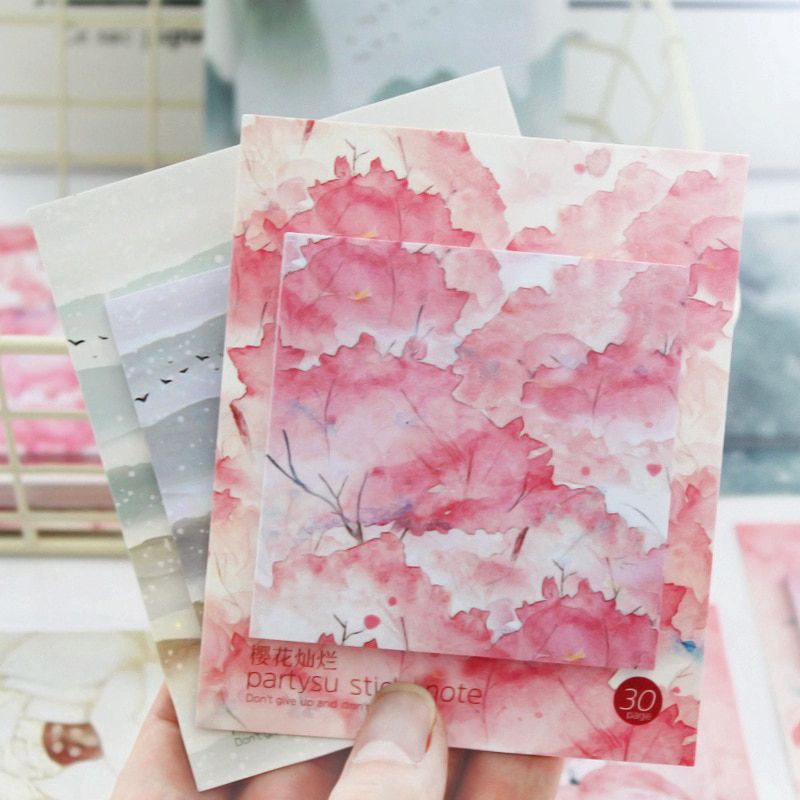 

Sticky Note Flamingo, Daun, Sakura, Bulu dan Bunga Lotus