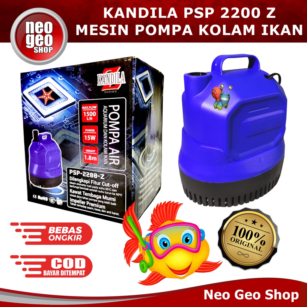 KANDILA PSP 2200Z PSP2200Z 2200 Z POMPA AIR CELUP KOLAM IKAN AQUARIUM