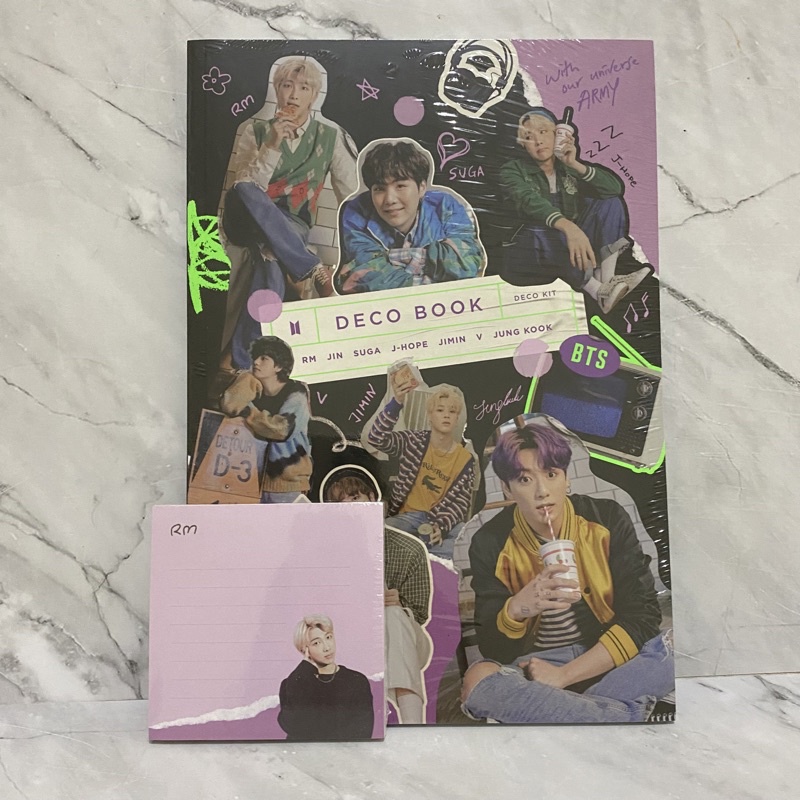 BTS Deco kit book sharing memo sealed rm jin suga jhope jimin v jungkook jk taehyung seokjin namjoon