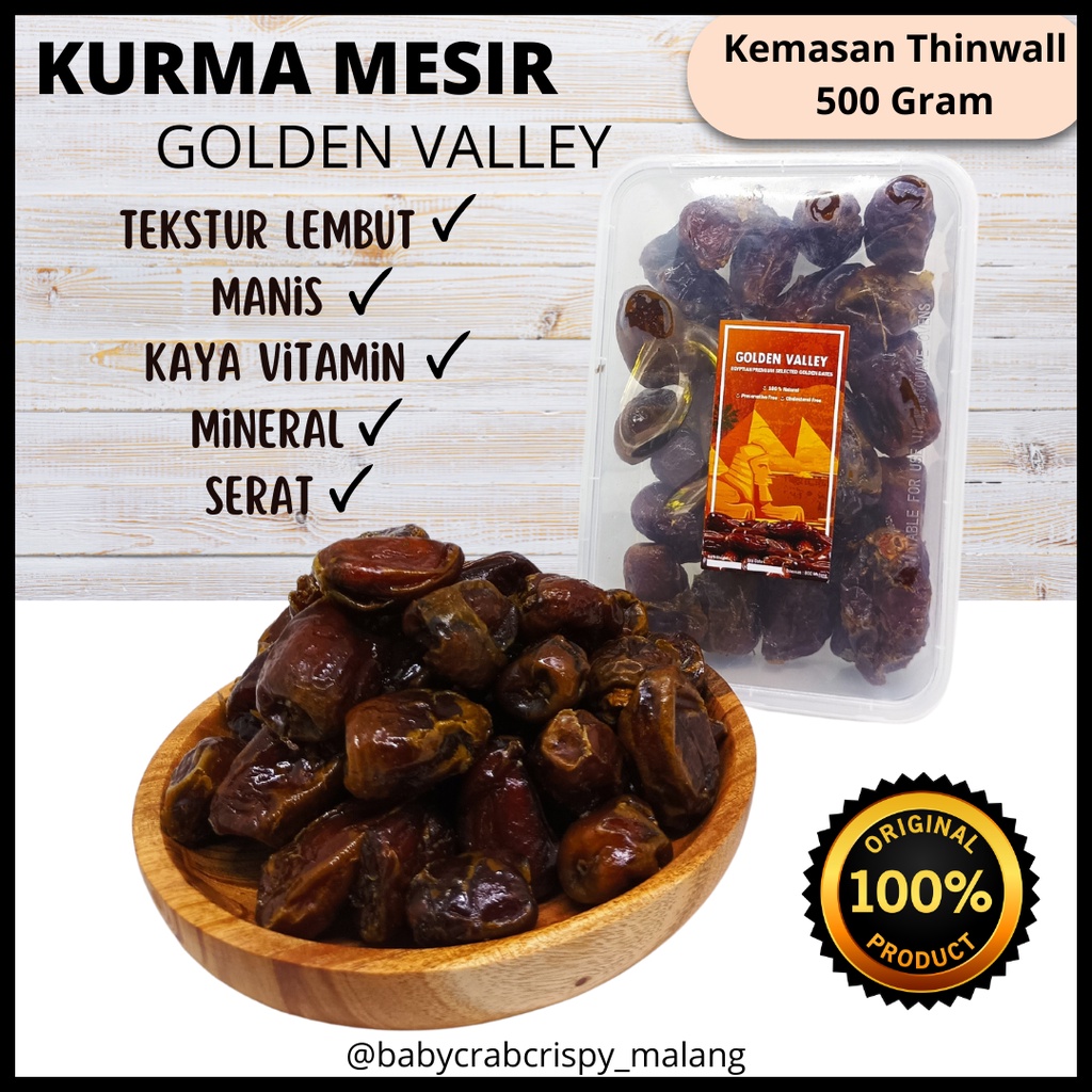 

Kurma Mesir Golden Valley - 500 gr - Kualitas Premium