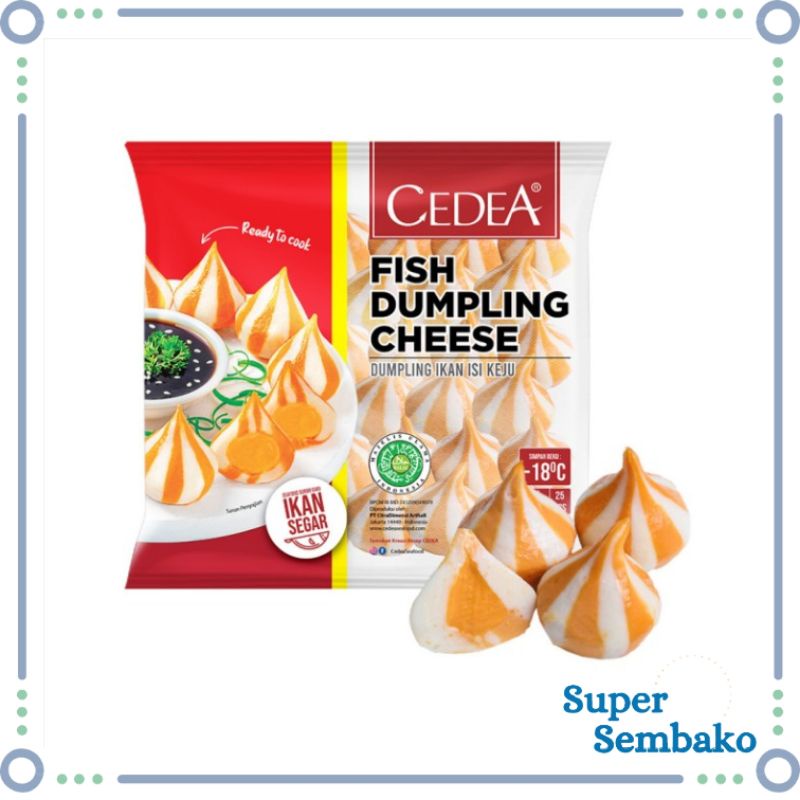 MAKANAN BEKU FROZEN FOOD CEDEA FISH DUMPLING CHEESE SUKI IKAN KEJU 500g