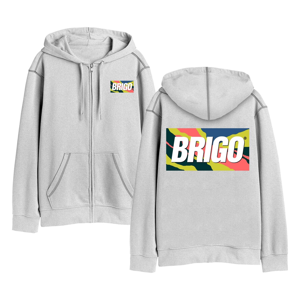 Sweater Hoodie Resleting BRIGO ABSTRAK Sablon DTF Fleece Cotton II BRIGO Zipper Jumper Hoodie ABSTRAK II M-XXL (Pria &amp; Wanita) Free stiker&amp;Gantungan Kunci