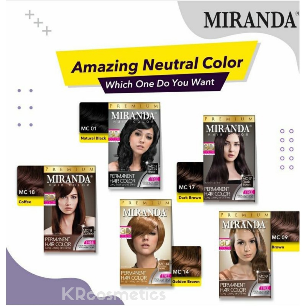 Miranda Hair Color/Cat rambut /Pewarna Rambut 30ml - pikok rambut miranda