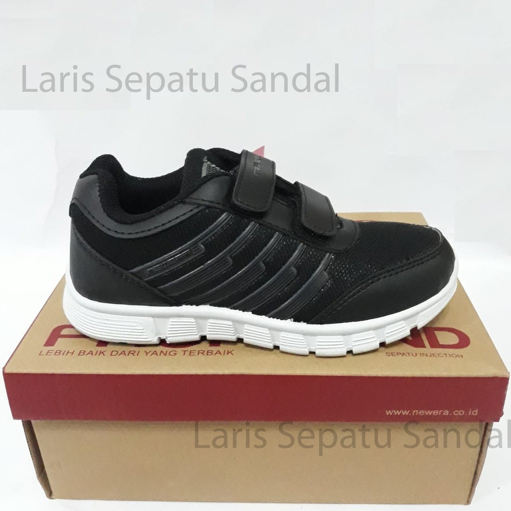  Sepatu  Sekolah  New  Era  velcro Sepatu  Kets Anak  Hitam 