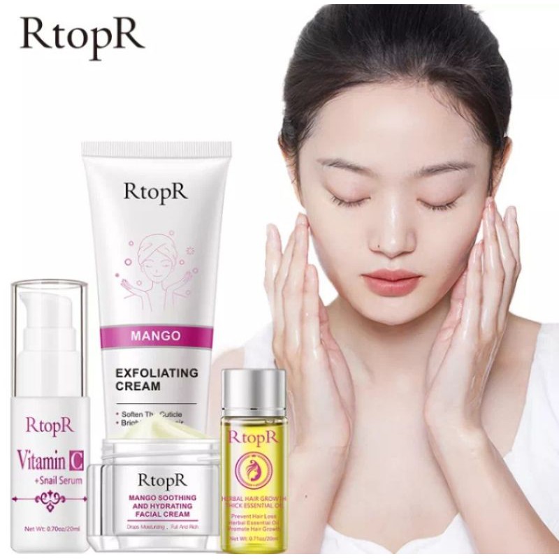 rtopr repair care set natural extract rtopr paket perawatan wajah dan rambut