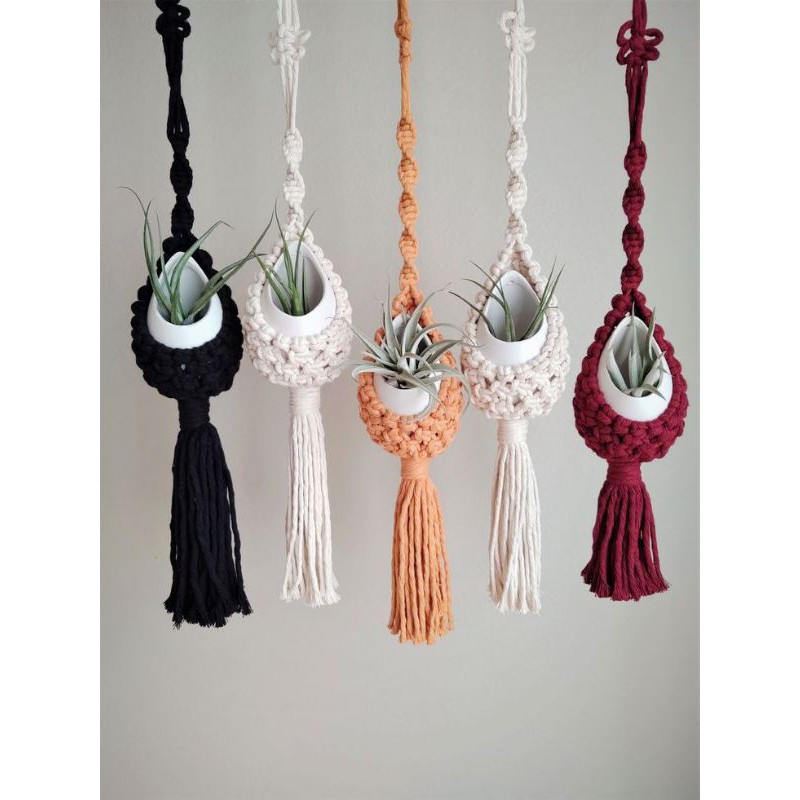 READY STOK) macrame pot gantung/ macrame plant hanger (POT 011)