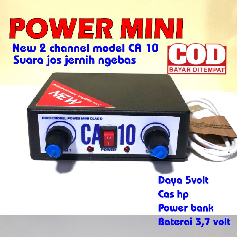 POWER AMPLIFIER CA 10  MINI 2 CHANNEL MINIATUR
