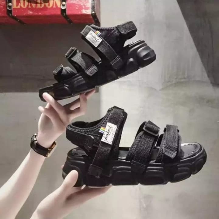 Sandal Wanita Murah Terbaru Wedges Import Tali Cewek Dewasa Sendal Korean Style Korea Kekinian