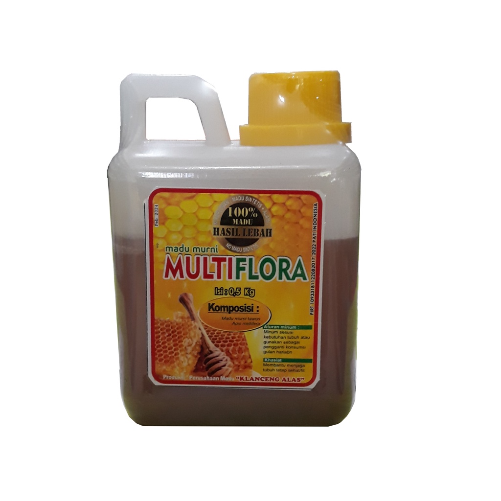 

Madu Multiflora Cap Klanceng alas 500 gr