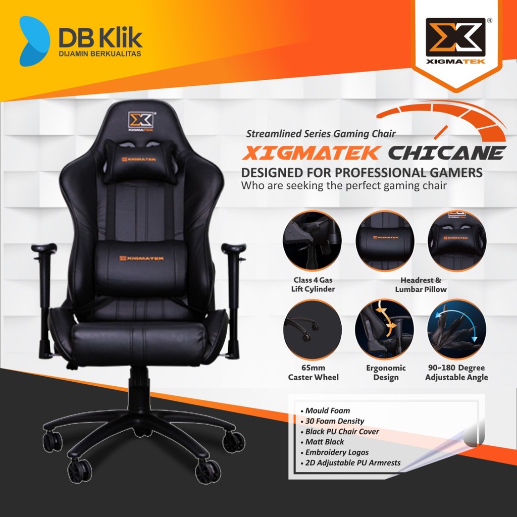 Kursi Gaming Xigmatek Chicane | Xigmatek Chicane Gaming Chair