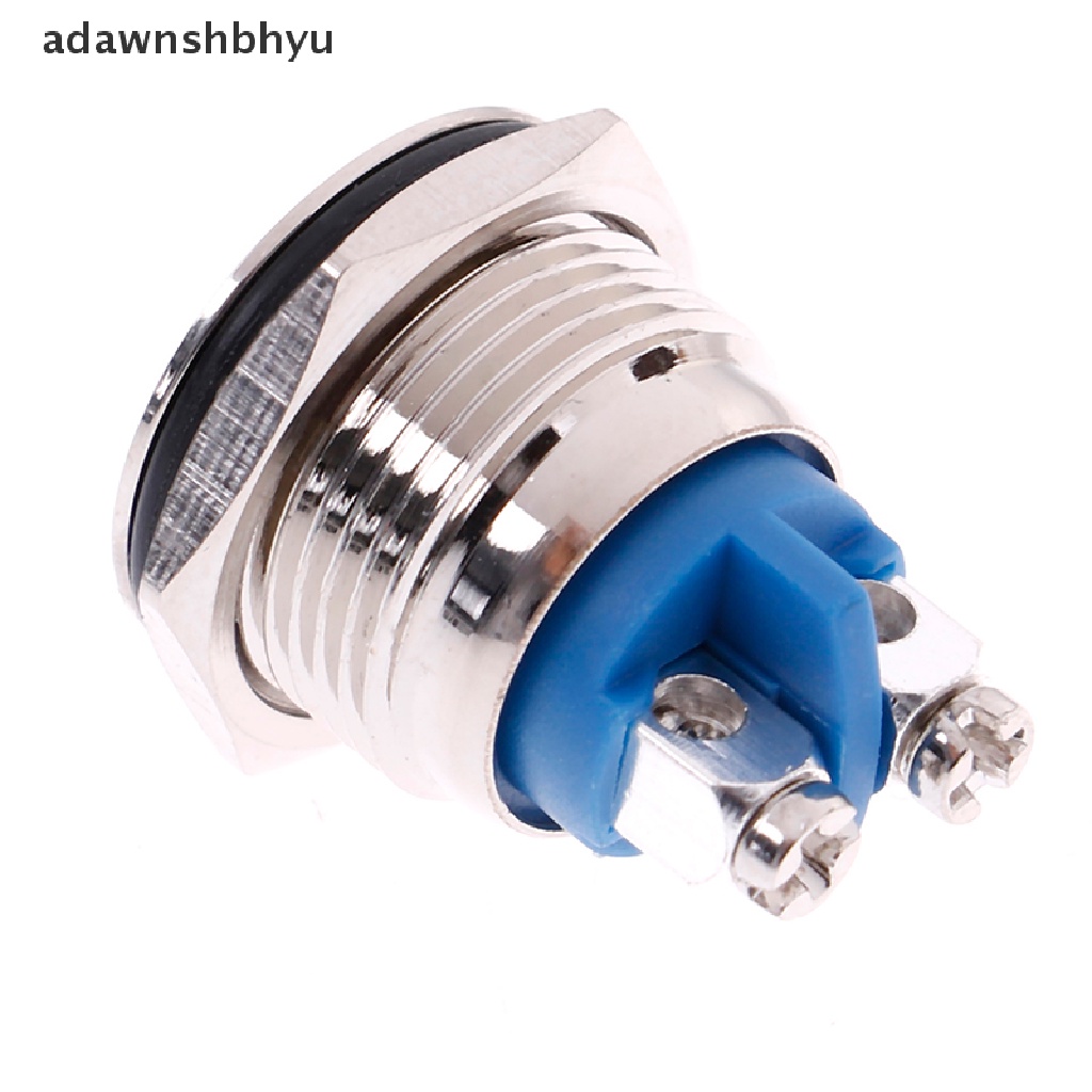 Adawnshbhyu 1Pc 16mm Tahan Air momentary metal push button switch Saklar Bulat