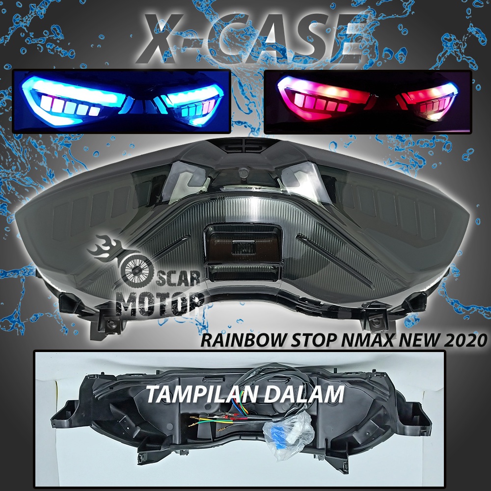 LAMPU STOP NMAX NEW 2020 RUNNING RAINBOW BUNTUT NMAX BELAKANG PELANGI motor