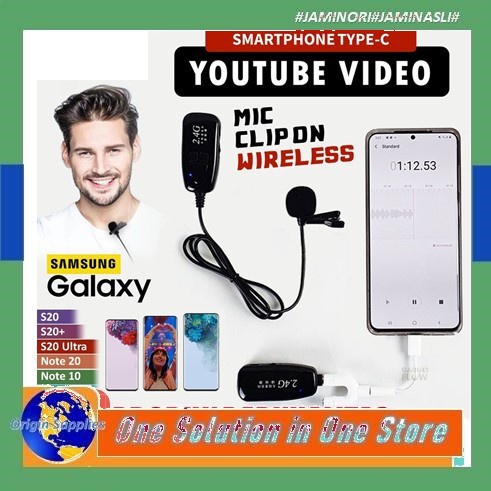 Mic Clip On Wireless 2.4G/UHF PRANK untuk Hp Smartphone