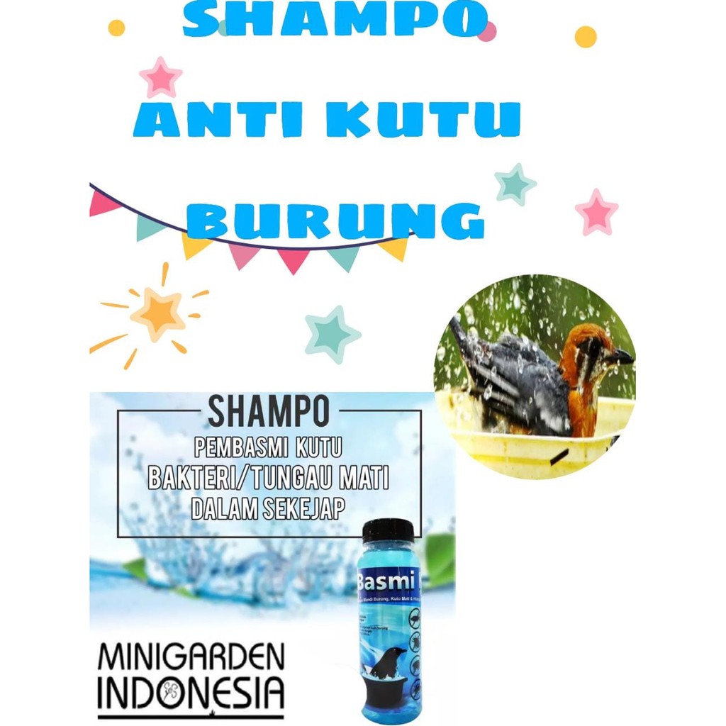 SHAMPO ANTI KUTU BURUNG 250ml basmi tungau sabun mandi burung plus obat vitamin bulu rontok kusam