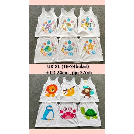 SINGLET MOTIF / SINGLET BAYI / SINGLET ANAK / KAOS DALAM ANAK