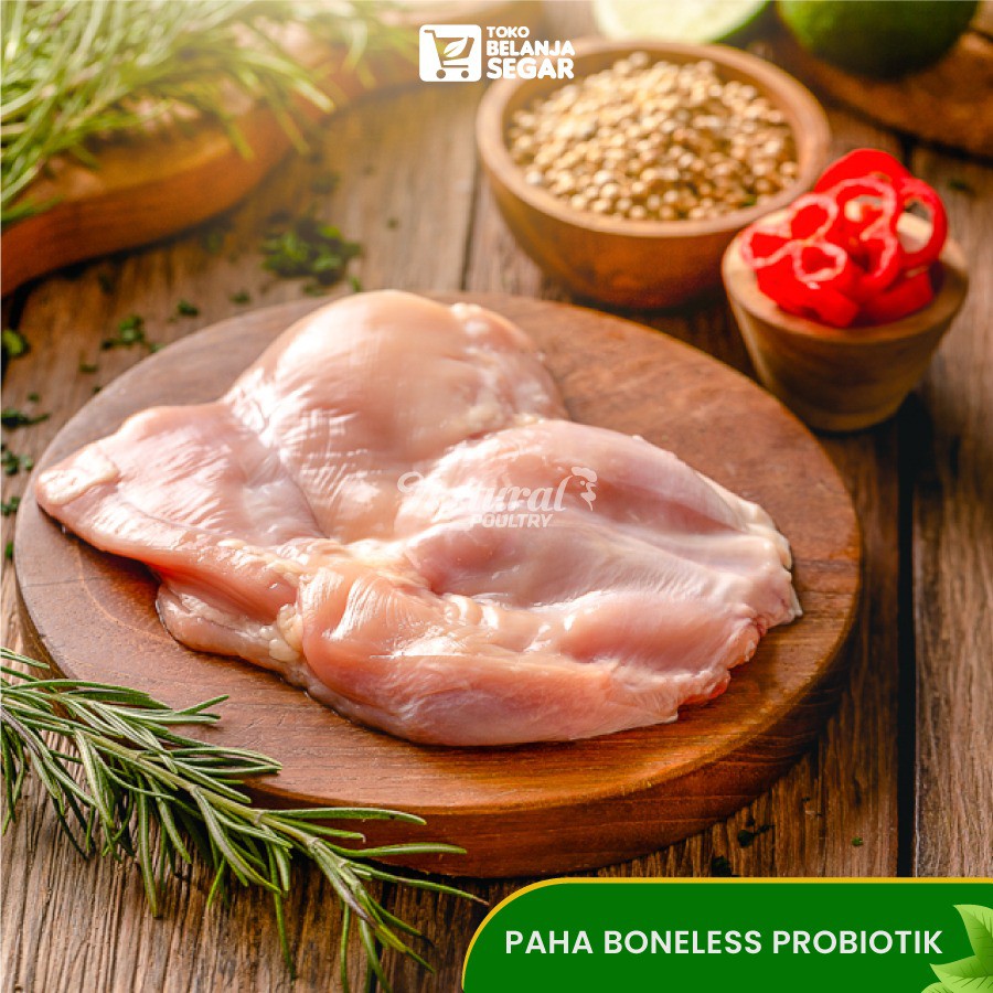 

Paha Boneless (fillet) Daging Ayam Potong Negri Probiotik (500 gram) - Natural Poultry