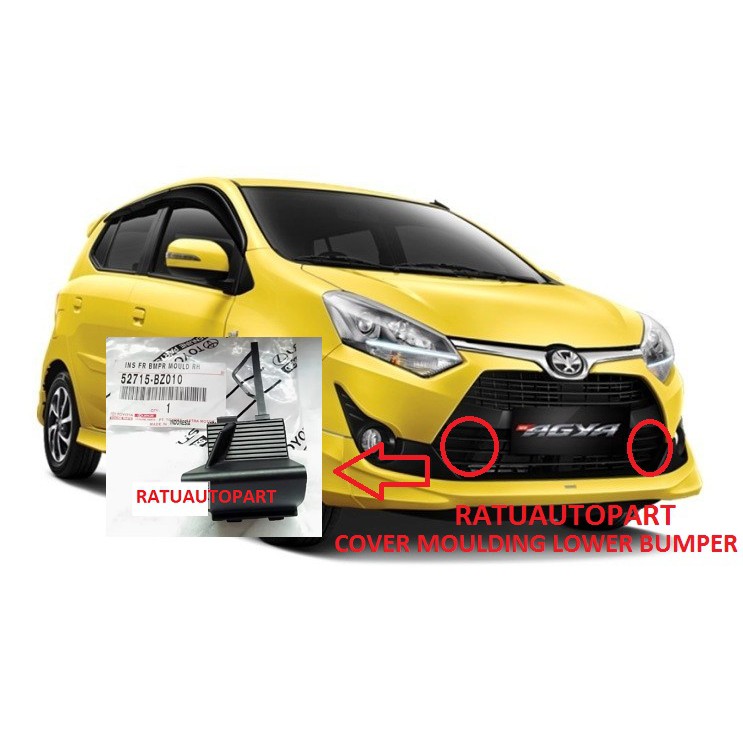 COVER tutup MOULDING SAMPING BEMPER DEPAN AGYA FACELIFT