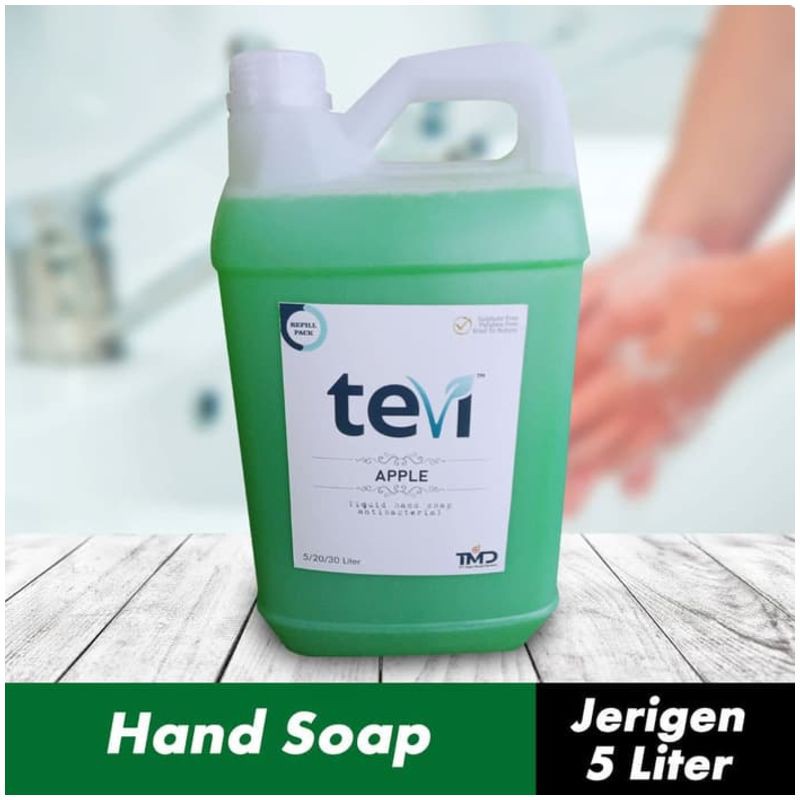 TEVI - Sabun Cuci Tangan Antibakteri / Handsoap - APPLE 5 Liter