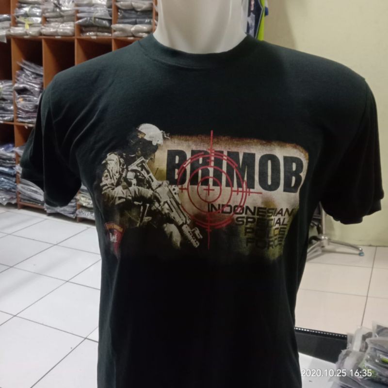 Kaos oblong Brimob hitam|Kaos dalaman brimob lengan pendek|Kaos brimob