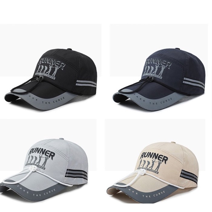 Topi Pria PREMIUM IMPORT TOPI RUNNER PRIA WANITA UNISEX - IKLAN(H7W2) Topi Pria Original Branded Imp