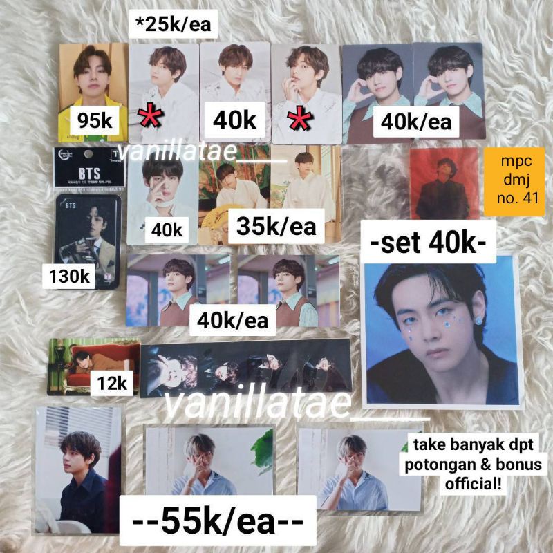 PC Photocard BTS BTS V Taehyung cardigan butter mini pc mots sys dalmajung sowoozoo mcb live photo