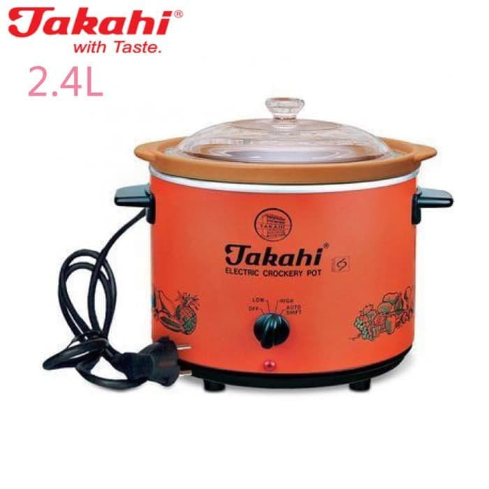 TAKAHI Slow Cooker Electric Crockery 2.4 Liter Alat Masak Makanan Bayi
