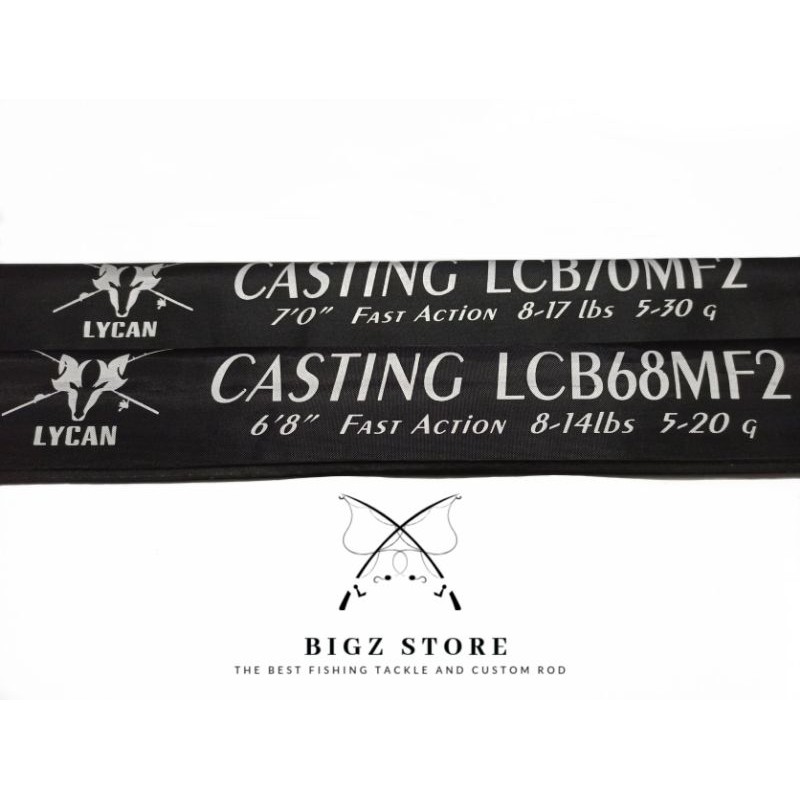 BLANK CARBON LYCAN 2-6 4-10 6-12 8-14 8-17 LBS SAMBUNG 2 CASTING LCB70MF2 LCB68MF2 CUSTOM JORAN FAST
