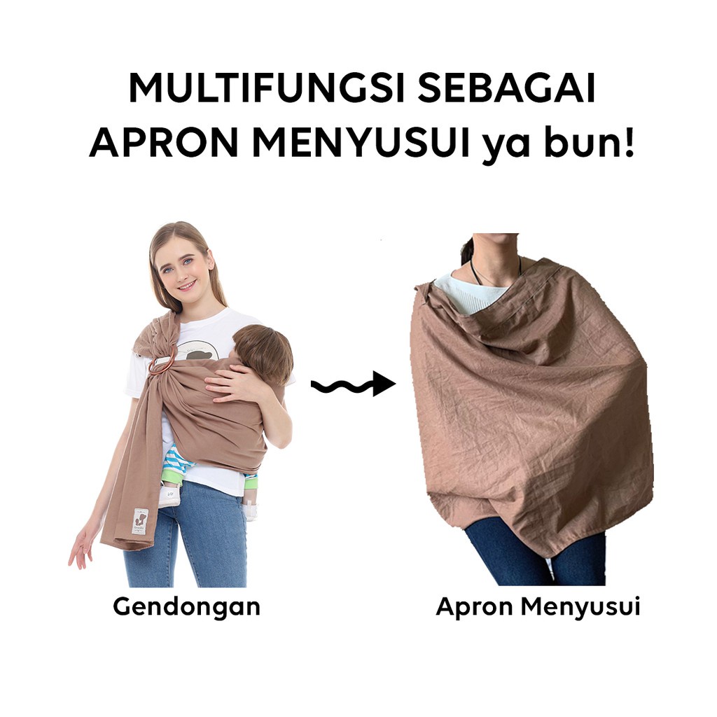 MERE ET MOI RING SLING | Gendongan Bayi Ring Sling Linen Tanpa Celah|